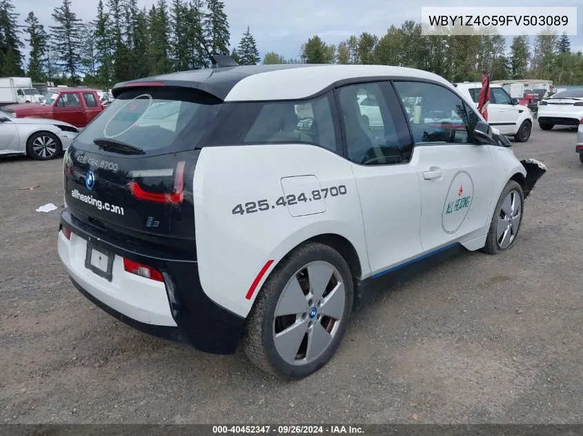 2015 BMW I3 Base W/Range Extender VIN: WBY1Z4C59FV503089 Lot: 40452347