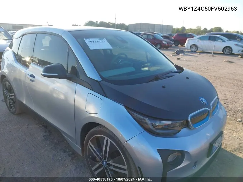 2015 BMW I3 Base W/Range Extender VIN: WBY1Z4C50FV502963 Lot: 40538173