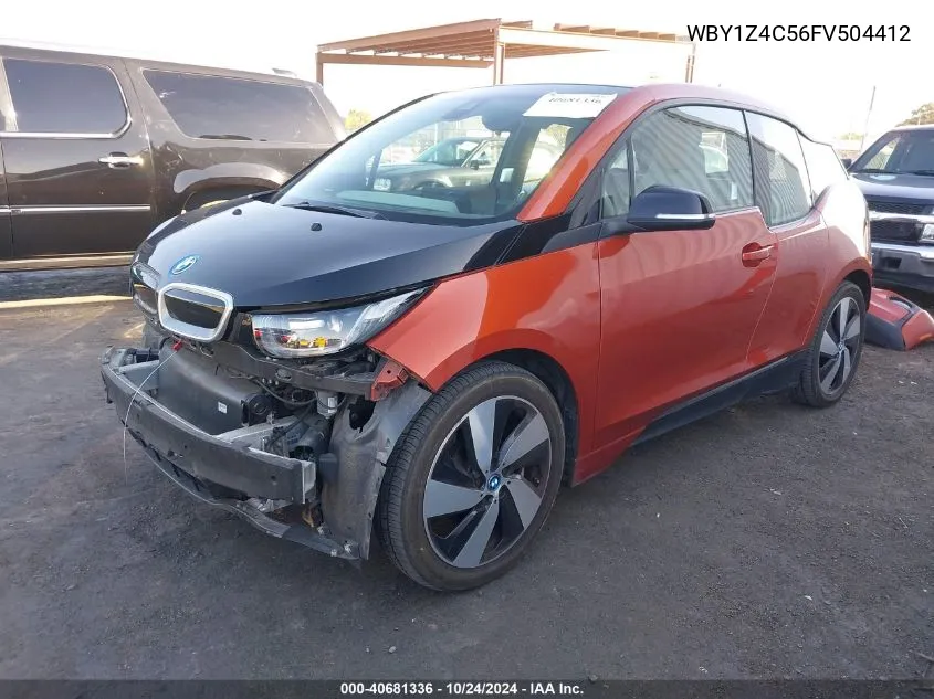 2015 BMW I3 Base W/Range Extender VIN: WBY1Z4C56FV504412 Lot: 40681336