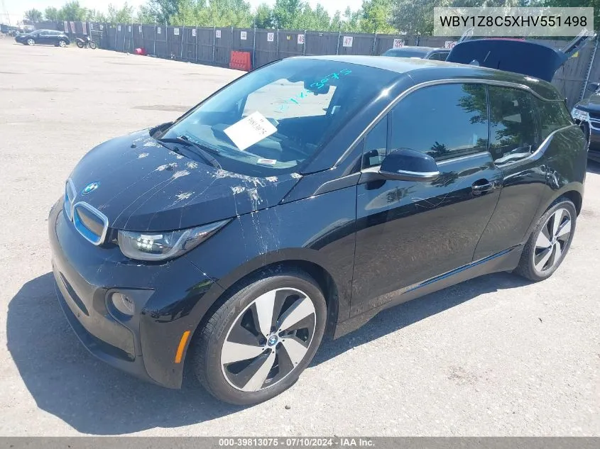 2017 BMW I3 94 Ah W/Range Extender VIN: WBY1Z8C5XHV551498 Lot: 73025394