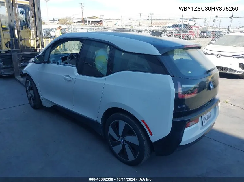 2017 BMW I3 94 Ah W/Range Extender VIN: WBY1Z8C30HV895260 Lot: 40392338