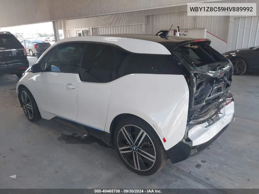 2017 BMW I3 Rex VIN: WBY1Z8C59HV889992 Lot: 40465708