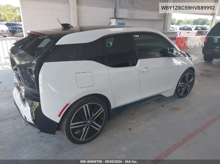 2017 BMW I3 Rex VIN: WBY1Z8C59HV889992 Lot: 40465708