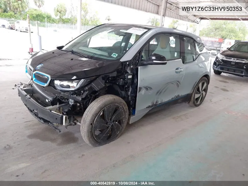 2017 BMW I3 94 Ah VIN: WBY1Z6C33HV950353 Lot: 40542819