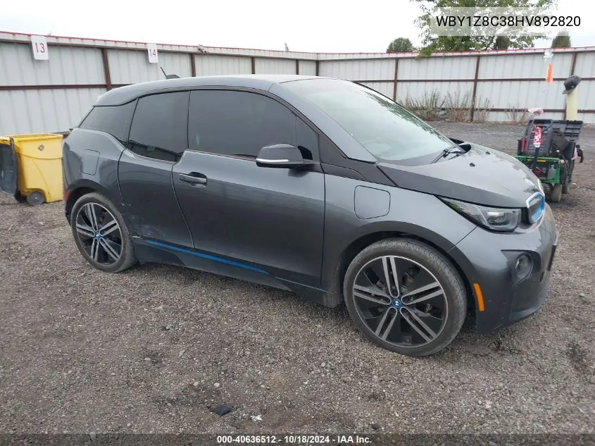 2017 BMW I3 94 Ah W/Range Extender VIN: WBY1Z8C38HV892820 Lot: 40636512