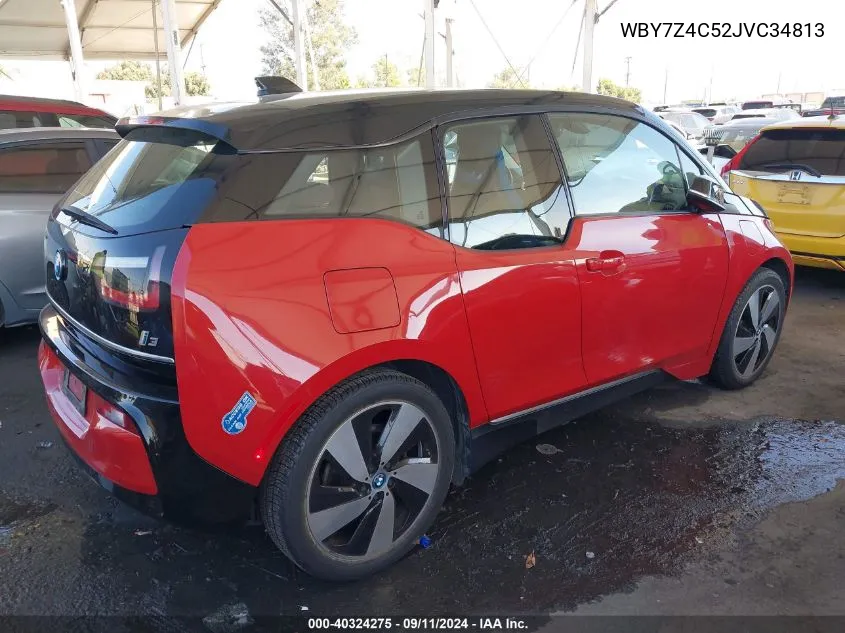 2018 BMW I3 94Ah W/Range Extender VIN: WBY7Z4C52JVC34813 Lot: 40324275