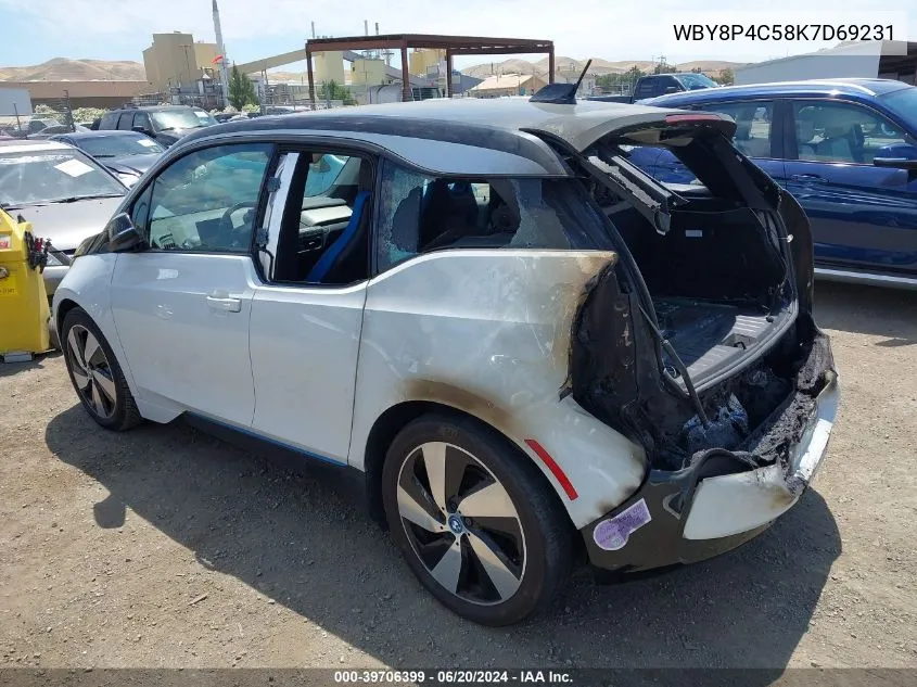 2019 BMW I3 120Ah W/Range Extender VIN: WBY8P4C58K7D69231 Lot: 39706399