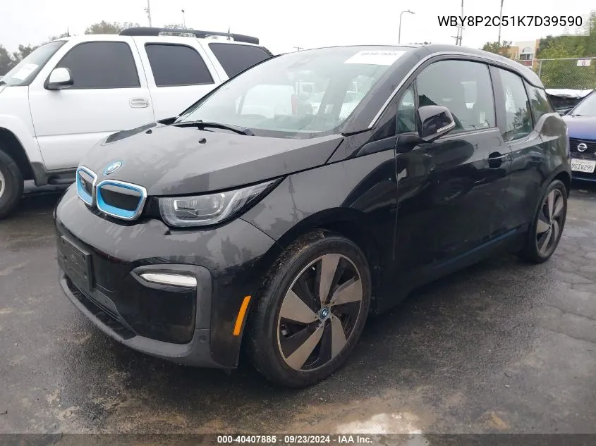 2019 BMW I3 120Ah VIN: WBY8P2C51K7D39590 Lot: 40407885