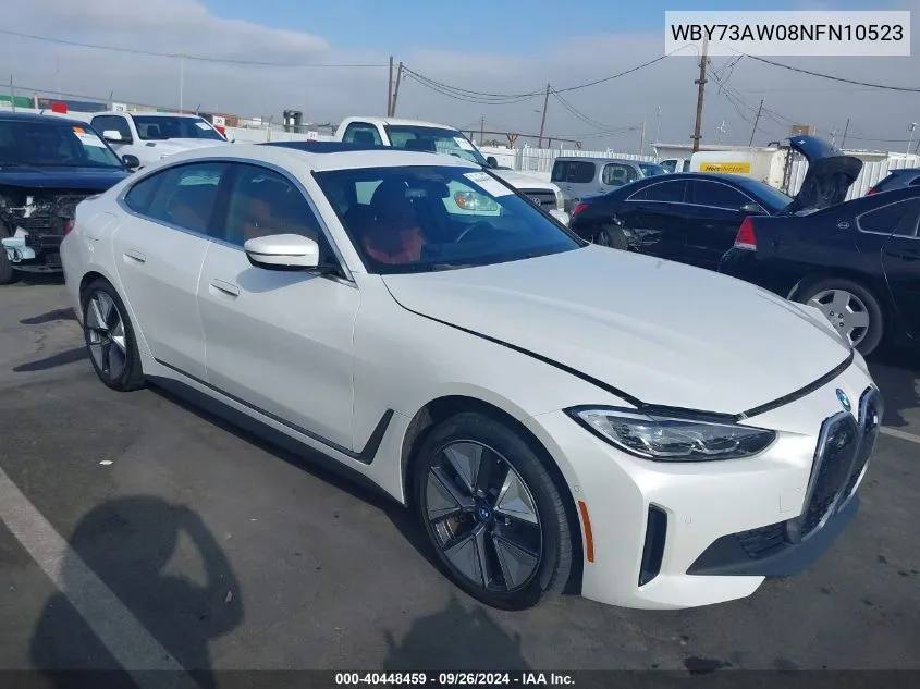 2022 BMW I4 Edrive 40 VIN: WBY73AW08NFN10523 Lot: 40448459