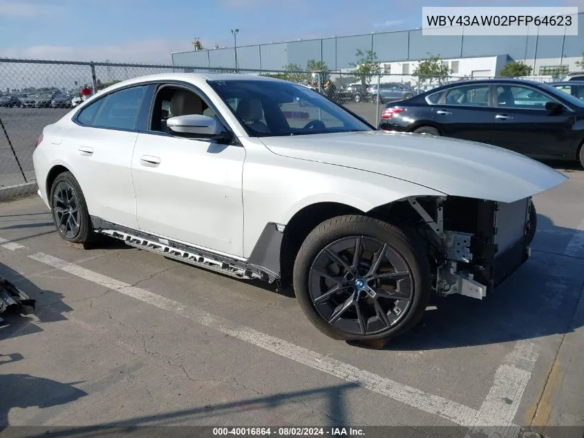 2023 BMW I4 Edrive35 VIN: WBY43AW02PFP64623 Lot: 40016864