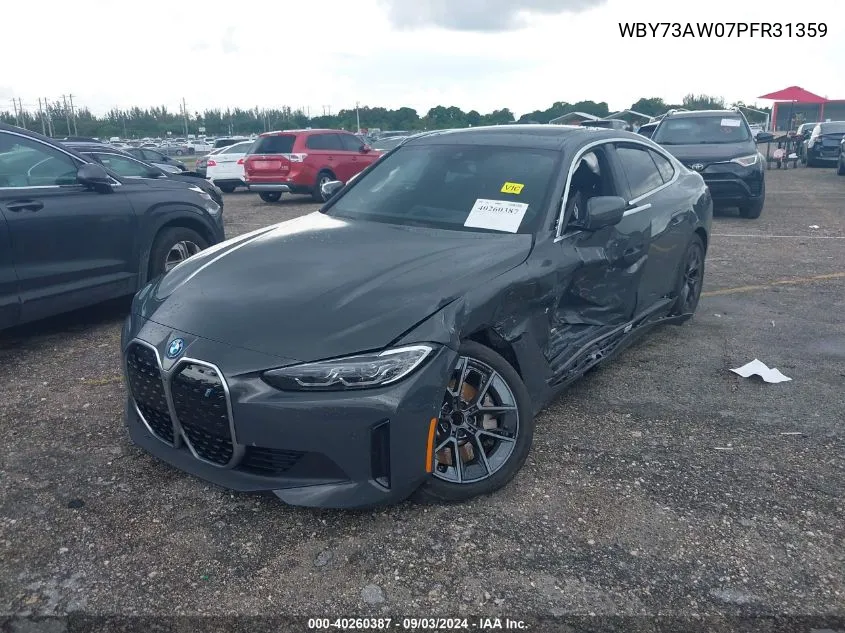 2023 BMW I4 Edrive40 VIN: WBY73AW07PFR31359 Lot: 40260387