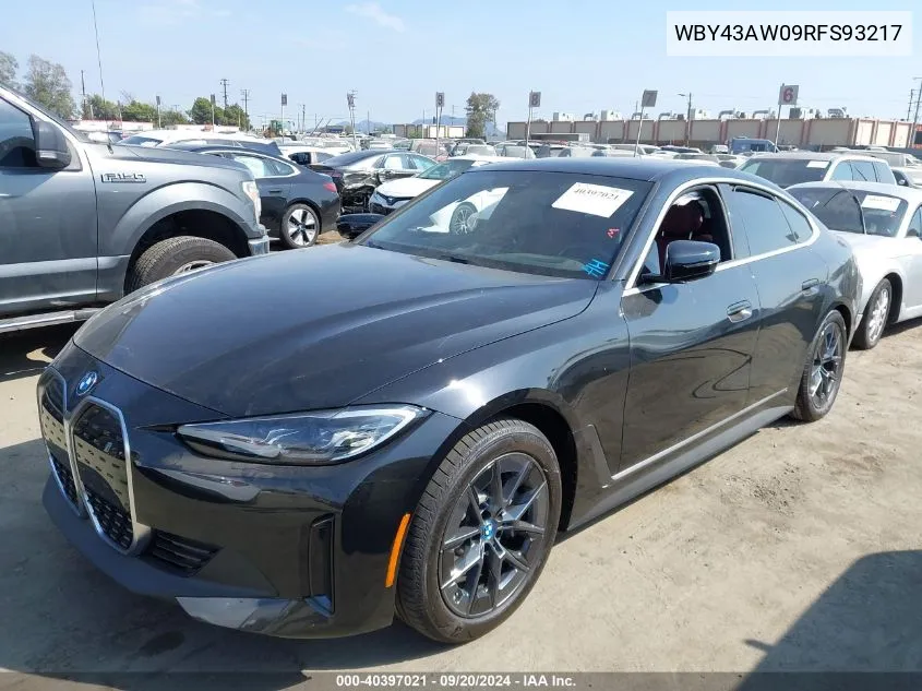 2024 BMW I4 Edrive35 VIN: WBY43AW09RFS93217 Lot: 40397021