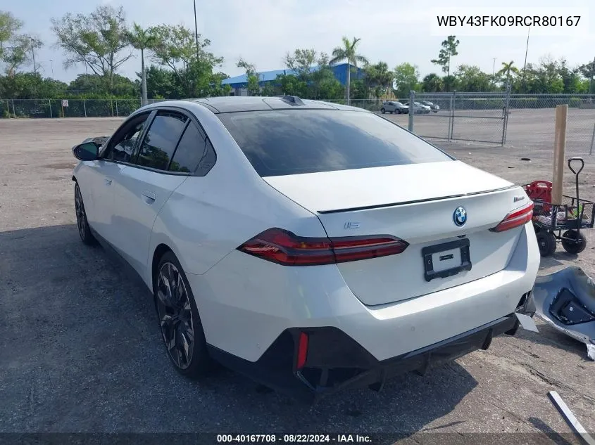 2024 BMW I5 M60 VIN: WBY43FK09RCR80167 Lot: 40167708