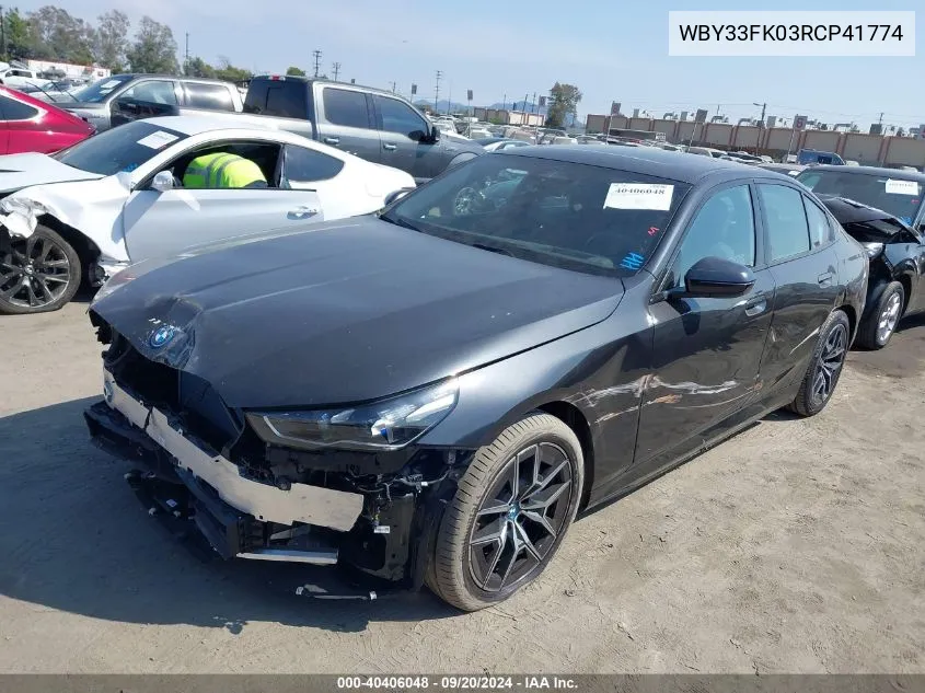 2024 BMW I5 Edrive40 VIN: WBY33FK03RCP41774 Lot: 40406048