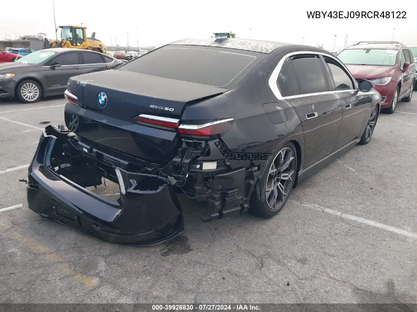 2024 BMW I7 Edrive50 VIN: WBY43EJ09RCR48122 Lot: 39928830