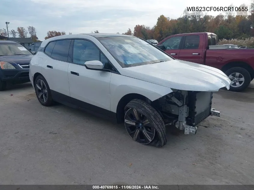 2024 BMW Ix xDrive50 VIN: WB523CF06RCR10655 Lot: 40769815