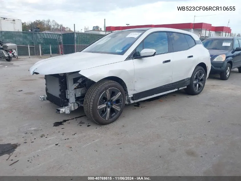 2024 BMW Ix xDrive50 VIN: WB523CF06RCR10655 Lot: 40769815