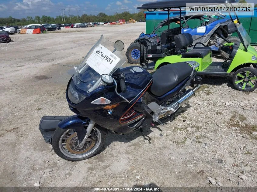 2004 BMW K1200 Gt VIN: WB10558A84ZK02739 Lot: 40764981