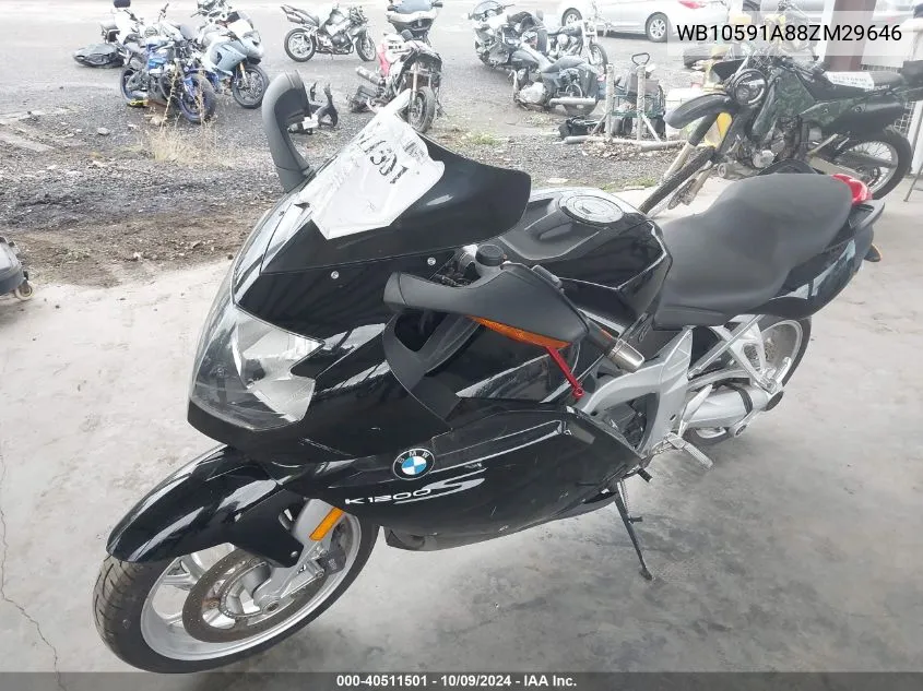 2008 BMW K1200 S VIN: WB10591A88ZM29646 Lot: 40511501