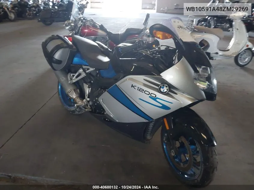 2008 BMW K1200 S VIN: WB10591A48ZM29269 Lot: 40680132