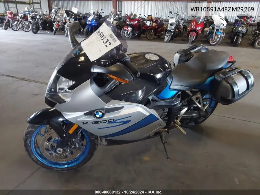 2008 BMW K1200 S VIN: WB10591A48ZM29269 Lot: 40680132