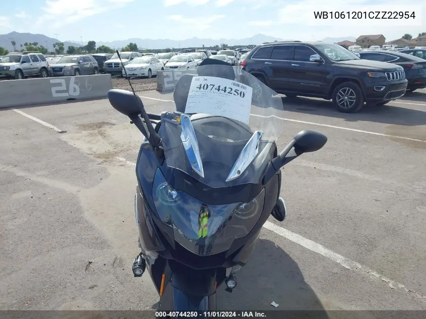 2012 BMW K1600 Gtl VIN: WB1061201CZZ22954 Lot: 40744250