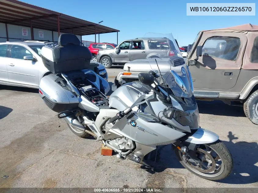 2016 BMW K1600 Gtl VIN: WB1061206GZZ26570 Lot: 40636585