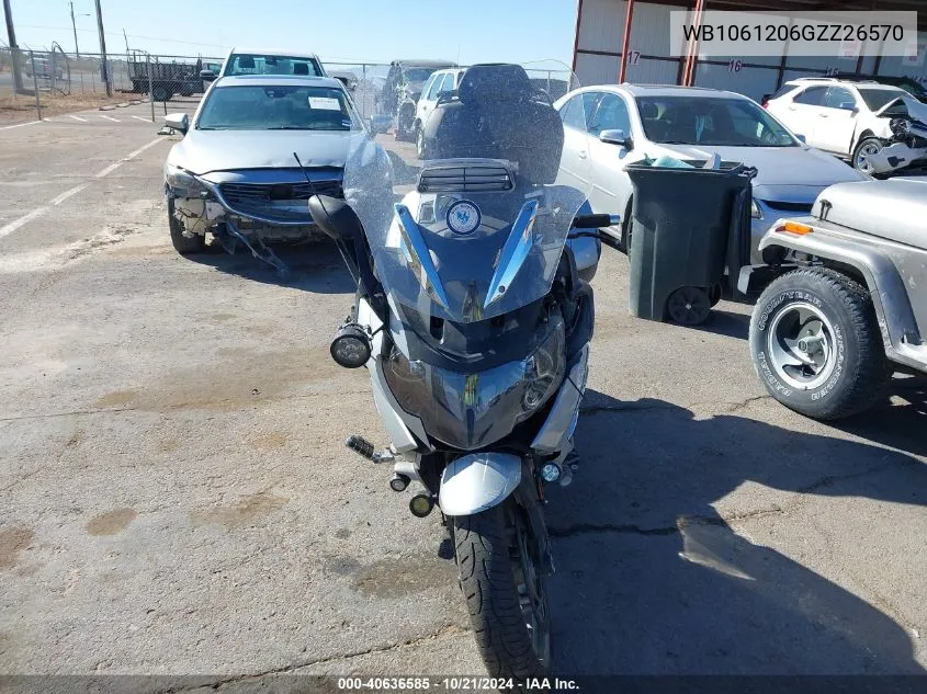 2016 BMW K1600 Gtl VIN: WB1061206GZZ26570 Lot: 40636585