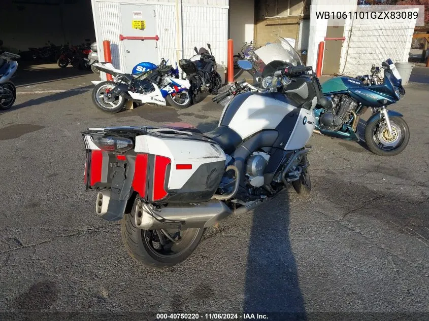 2016 BMW K1600 Gt VIN: WB1061101GZX83089 Lot: 40750220