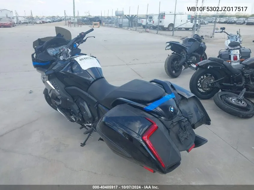 2018 BMW K1600 B VIN: WB10F5302JZG17517 Lot: 40485917