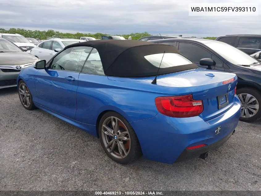 2015 BMW M235 VIN: WBA1M1C59FV393110 Lot: 40469213