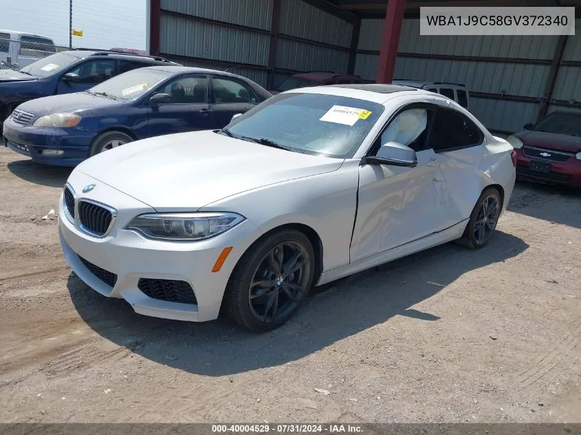 2016 BMW M235I xDrive VIN: WBA1J9C58GV372340 Lot: 40004529