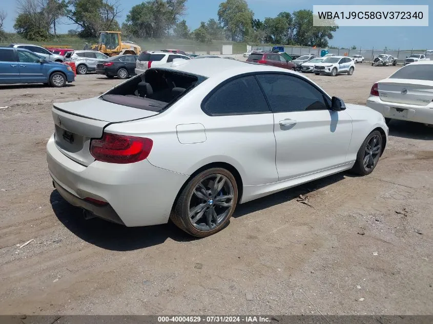 2016 BMW M235I xDrive VIN: WBA1J9C58GV372340 Lot: 40004529