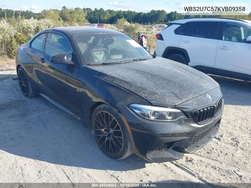 2019 BMW M2 Competition VIN: WBS2U7C57KVB09358 Lot: 40534002