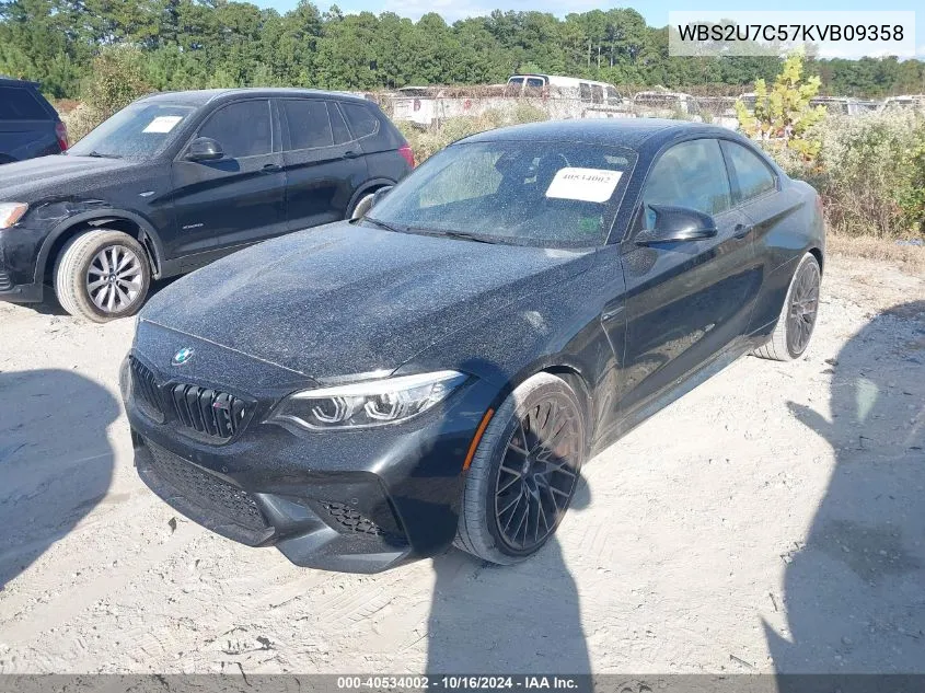 2019 BMW M2 Competition VIN: WBS2U7C57KVB09358 Lot: 40534002