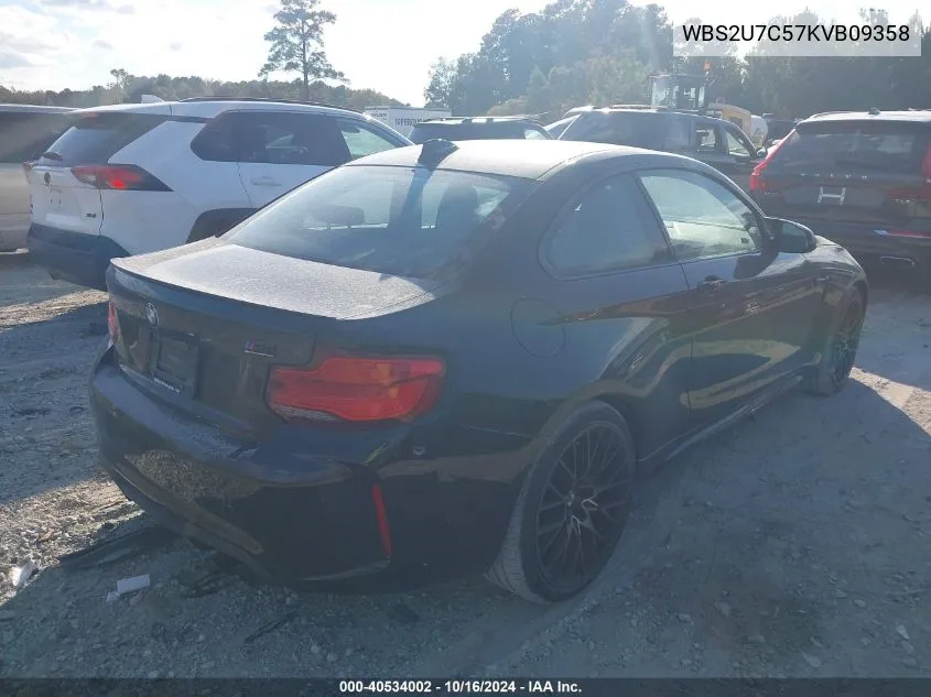 2019 BMW M2 Competition VIN: WBS2U7C57KVB09358 Lot: 40534002