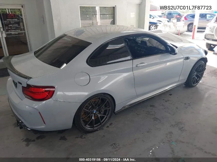 2020 BMW M2 Competition VIN: WBS2U7C01L7F87723 Lot: 40319156