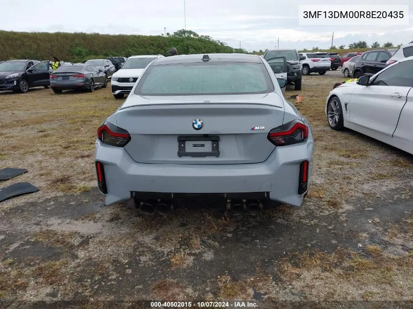 2024 BMW M2 VIN: 3MF13DM00R8E20435 Lot: 40502015