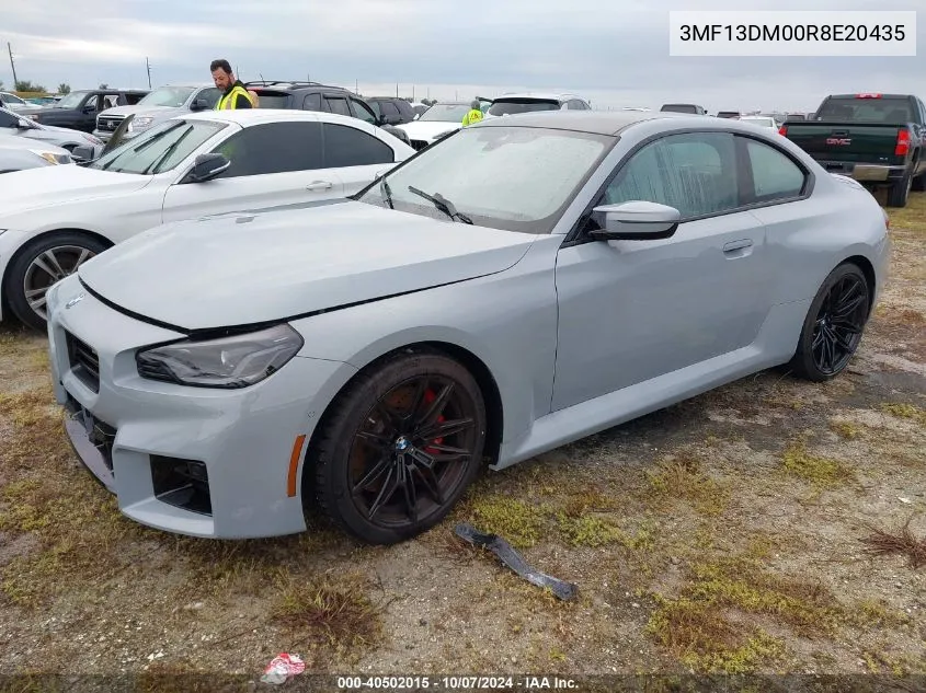 2024 BMW M2 VIN: 3MF13DM00R8E20435 Lot: 40502015