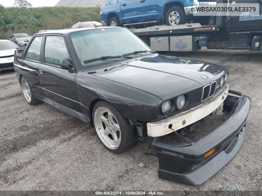 1990 BMW M3 VIN: WBSAK0305LAE3379 Lot: 40522274