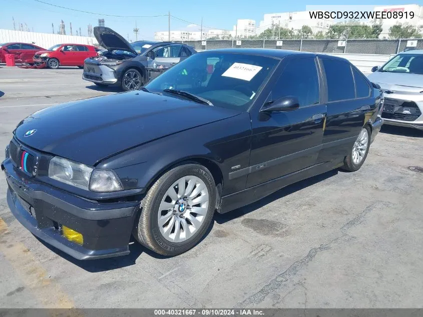 1998 BMW M3 VIN: WBSCD932XWEE08919 Lot: 40321667