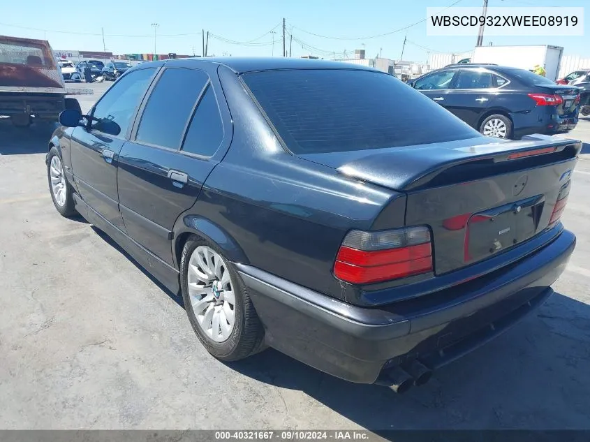 1998 BMW M3 VIN: WBSCD932XWEE08919 Lot: 40321667