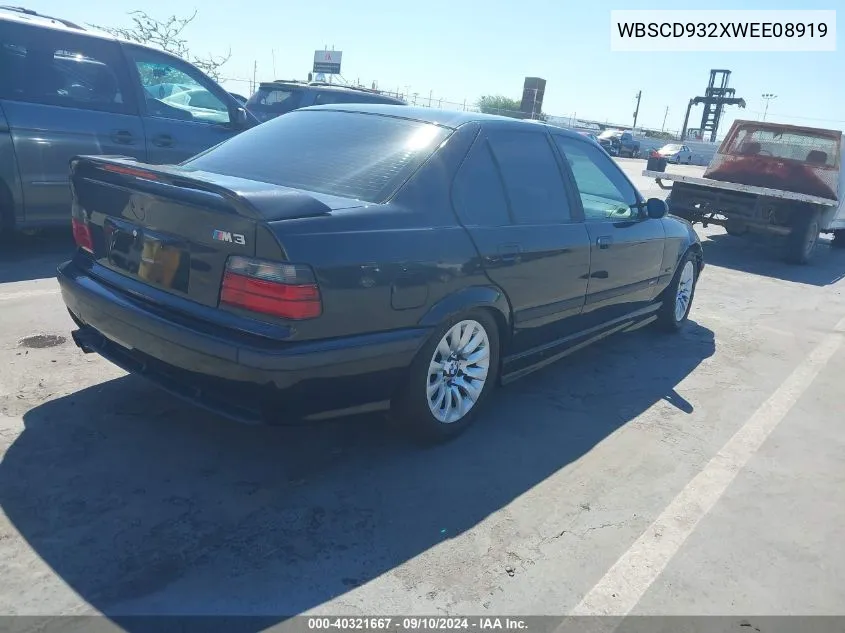 1998 BMW M3 VIN: WBSCD932XWEE08919 Lot: 40321667