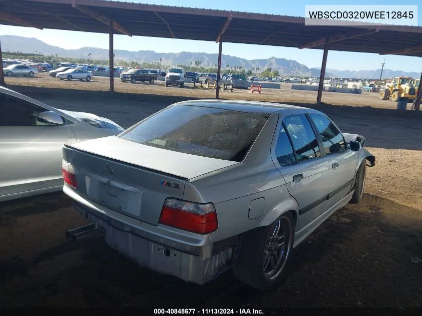 1998 BMW M3 VIN: WBSCD0320WEE12845 Lot: 40848677