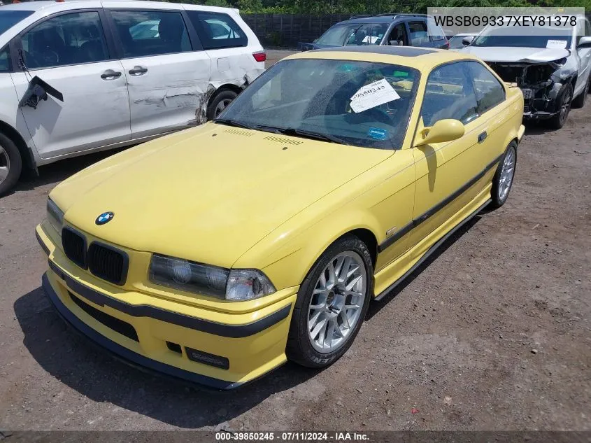 1999 BMW M3 VIN: WBSBG9337XEY81378 Lot: 39850245