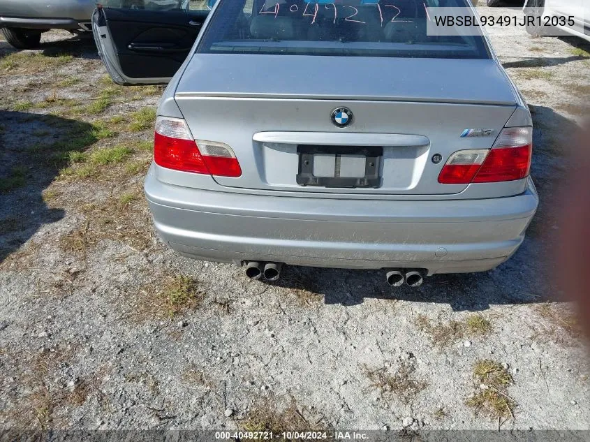 2001 BMW M3 VIN: WBSBL93491JR12035 Lot: 40492721