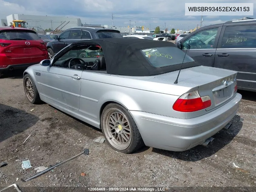 WBSBR93452EX24153 2002 BMW M3