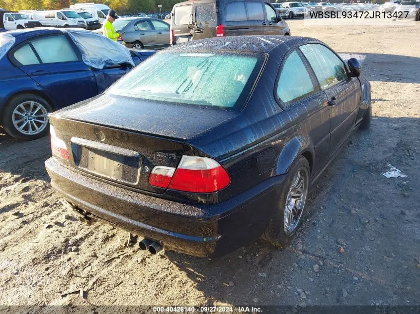 2002 BMW M3 VIN: WBSBL93472JR13427 Lot: 40426140