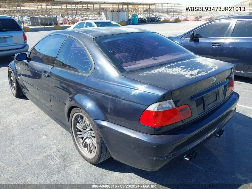 2003 BMW M3 VIN: WBSBL93473JR21013 Lot: 40406316