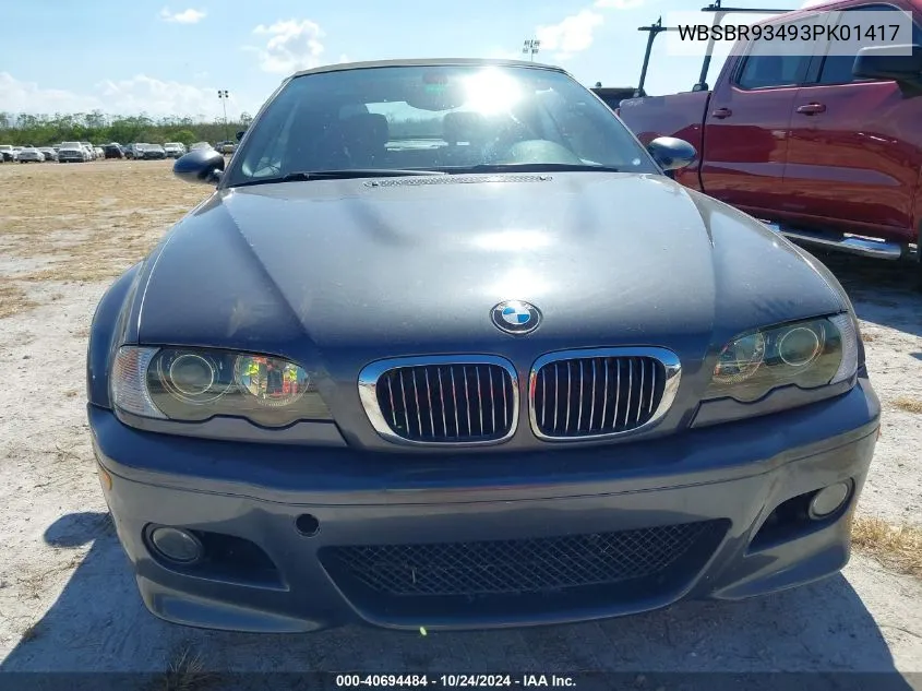 2003 BMW M3 VIN: WBSBR93493PK01417 Lot: 40694484